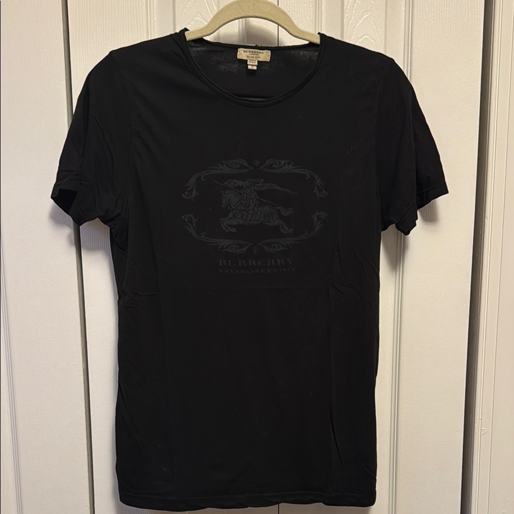 Burberry Black Short Sleeve Tee Slim Fit